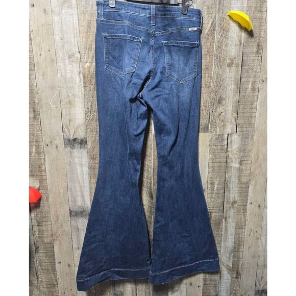 Kancan Wide Leg High Rise Super Flare Jeans - Picture 3 of 5